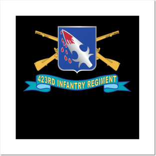 423rd Infantry Regiment - DUI w Br - Ribbon X 300 Posters and Art